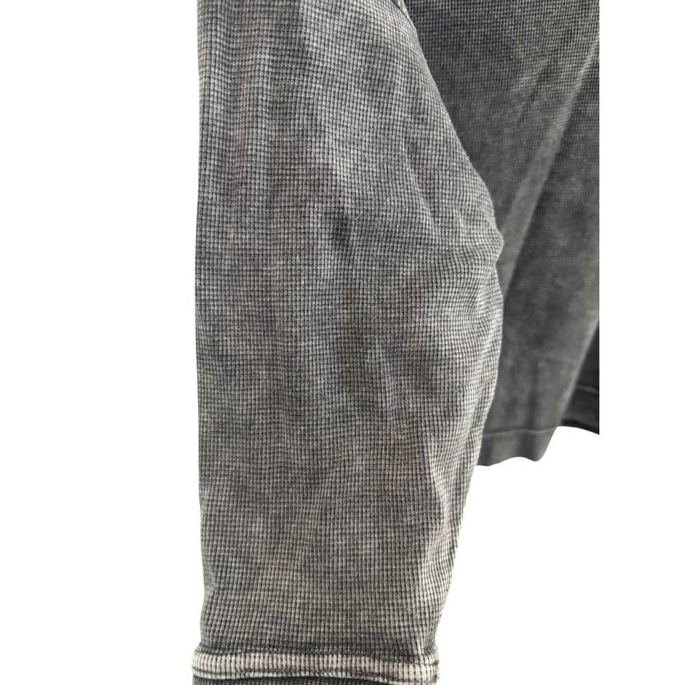 Jane + Delancey Womens 1X Mineral Wash Waffle Knit Sweatshirt Charcoal Gray Top - Picture 5 of 5
